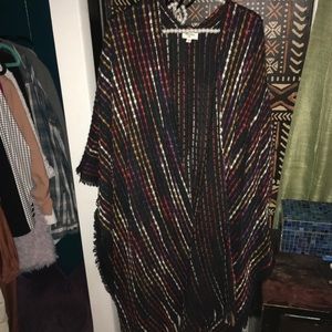 World Market poncho sweater blanket